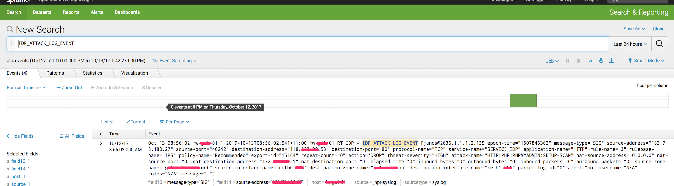 Juniper SRX IDP (IDS/IPS) and SCREEN (DoS) Logs to Splunk ...