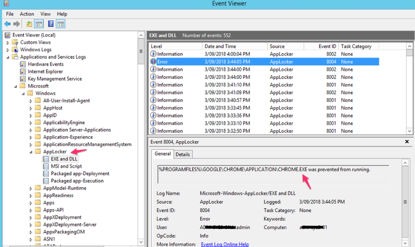 AppWhitelist8-EventLogs
